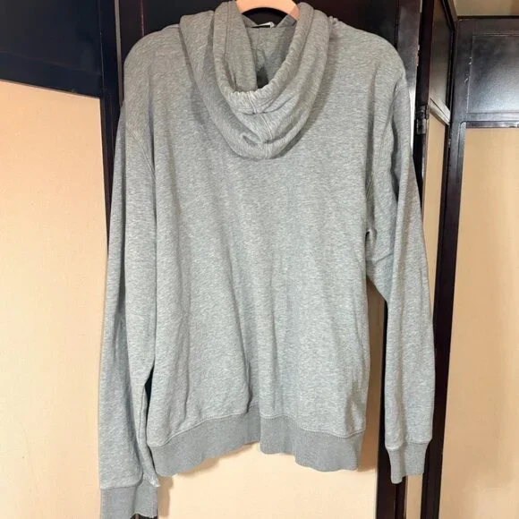 Nike Vintage Center Swoosh Hoodie Y2K Grey Pullover Oversized Embroidered Logo - Picture 5 of 8